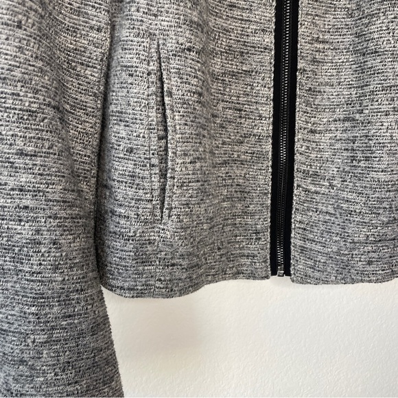Ann Taylor Factory Gray Zip-up Blazer Jacket - Picture 2 of 6